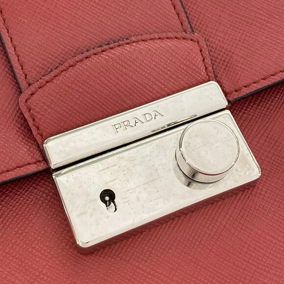 Auth PRADA - 1BD034 Red Leather Shoulder Bag - Picture 10 of 16